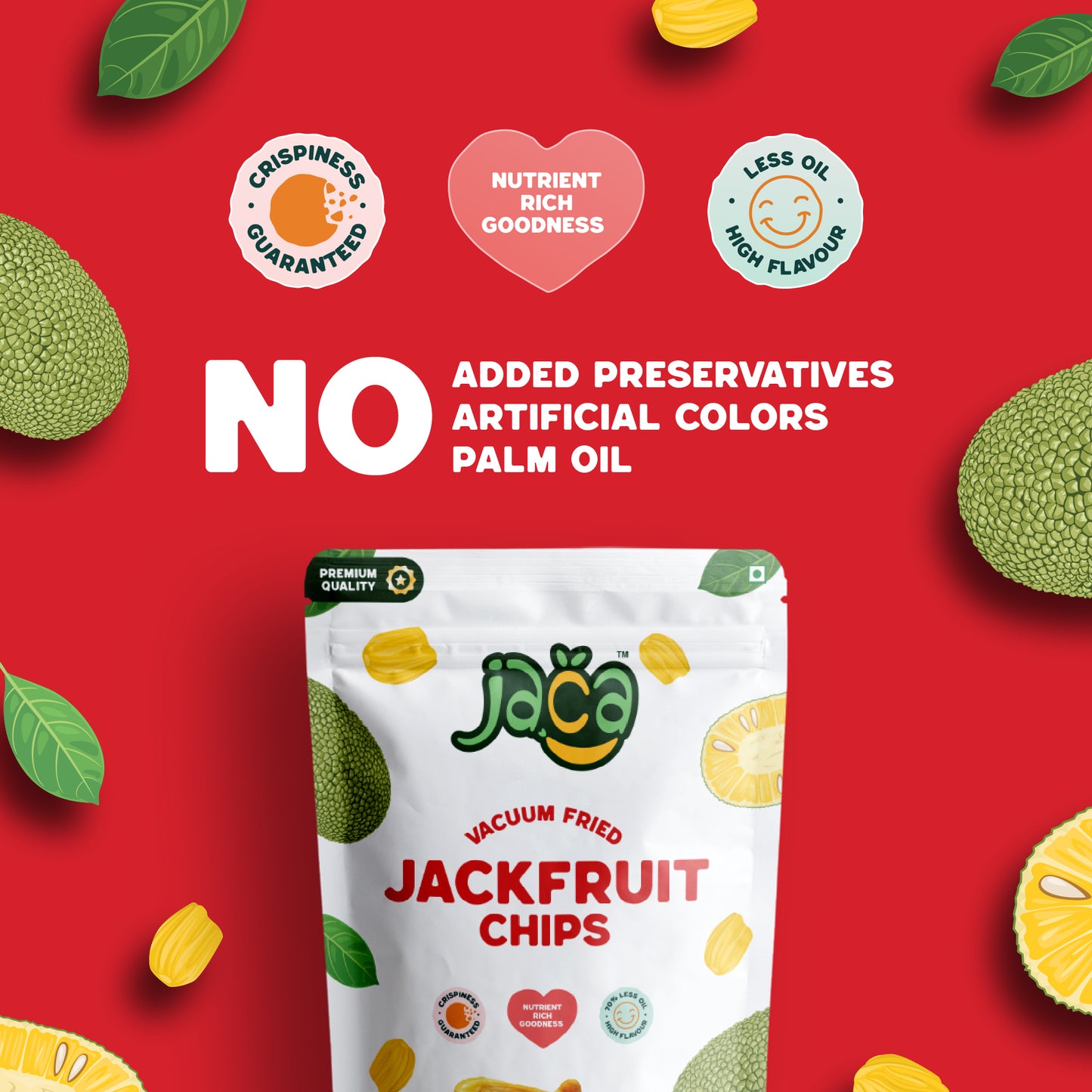 Jaca Jackfruit Chips No added preservtives no artficial colors no palm oil
