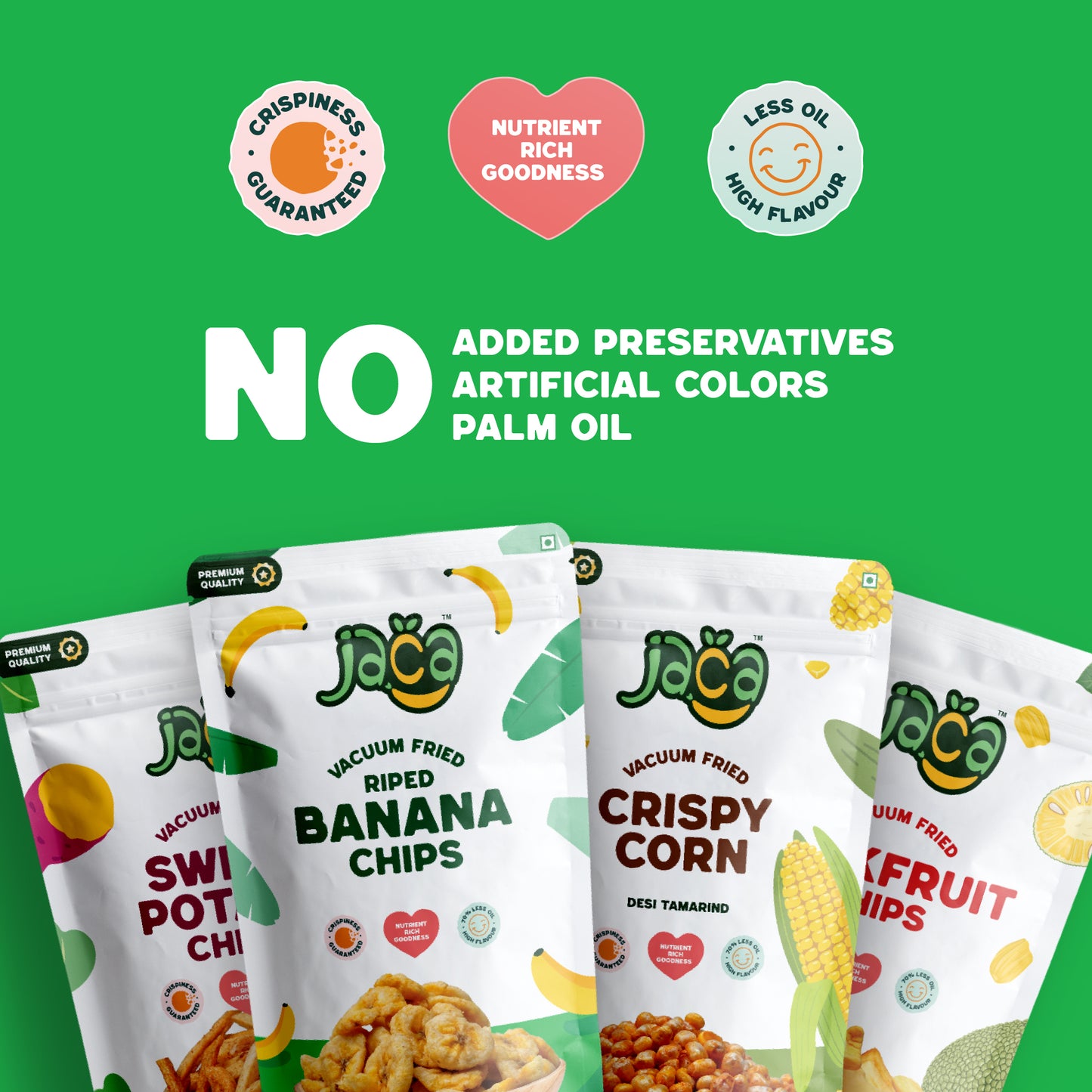 Jaca Vaccum Fried Chips - Ultimate Pack of 4