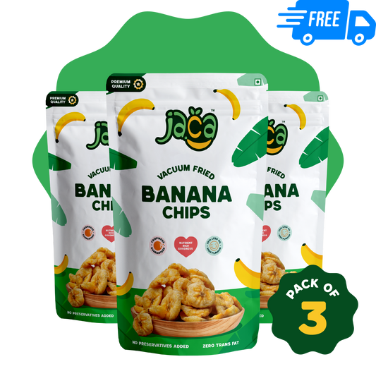 Jaca Vacuum-Fried Kerala Banana Chips - Combo of 3