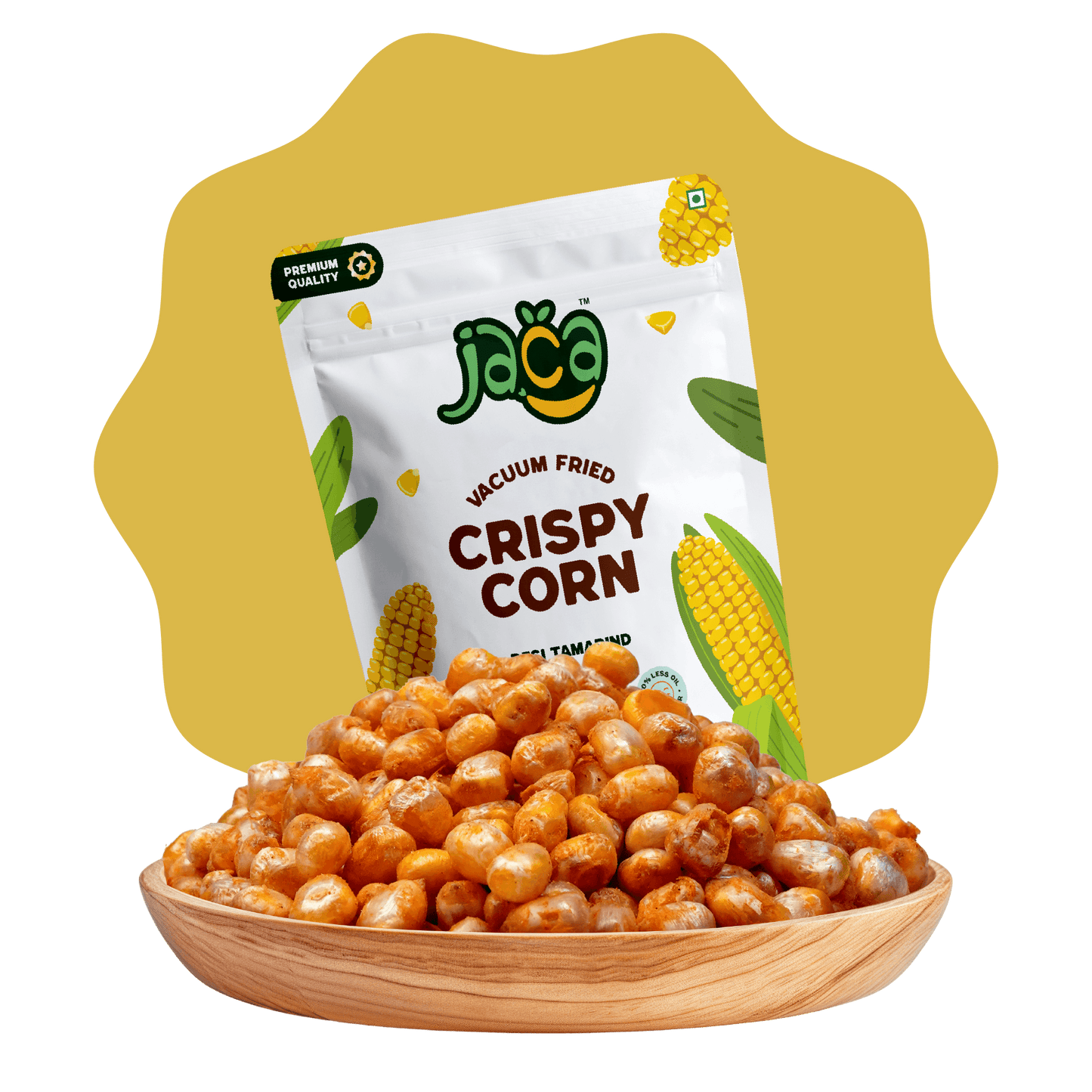 Jaca Vacuum-Fried Crispy Corn Chips | Puff Corn (Desi Tamarind)