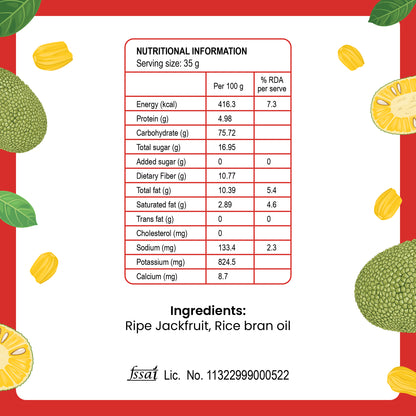 Jaca Vacuum Fried Exotic Chips Nutrional Information
