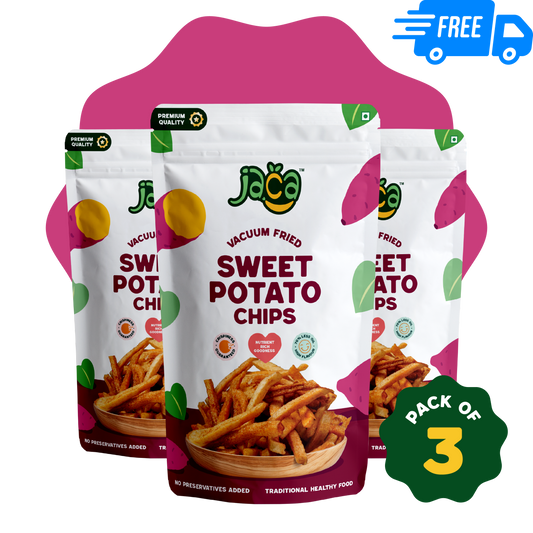 Jaca Vacuum-Fried Sweet Potato Chips (Thai Chilly) - Combo of 3