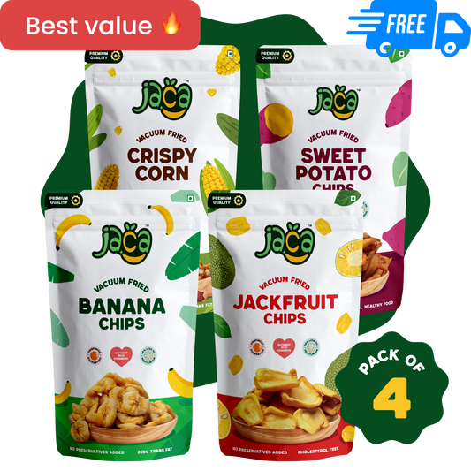 Jaca Vaccum Fried Chips - Ultimate Pack of 4